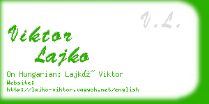 viktor lajko business card